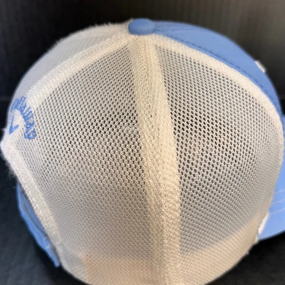 Callaway Golf Embroidered Rhinestone C Womens Light Blue Hat Mesh Trucker OSFA